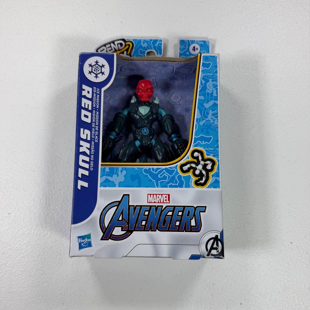 Hasbro Red Skull Action Figure Kids 6in Blue New Bend and Flex Ice Mission